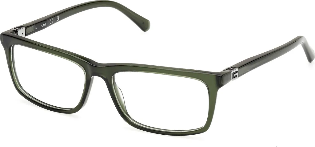 Lunettes de vue Guess GU50190 096 Vert Foncé Brillant Homme 56mm