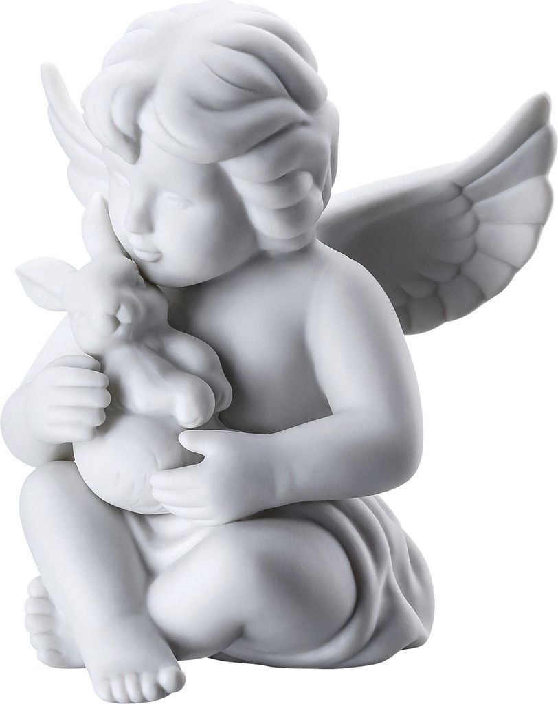 Rosenthal Engel mittel - Weiss matt - Engel mit Hase 69055-000102-90531