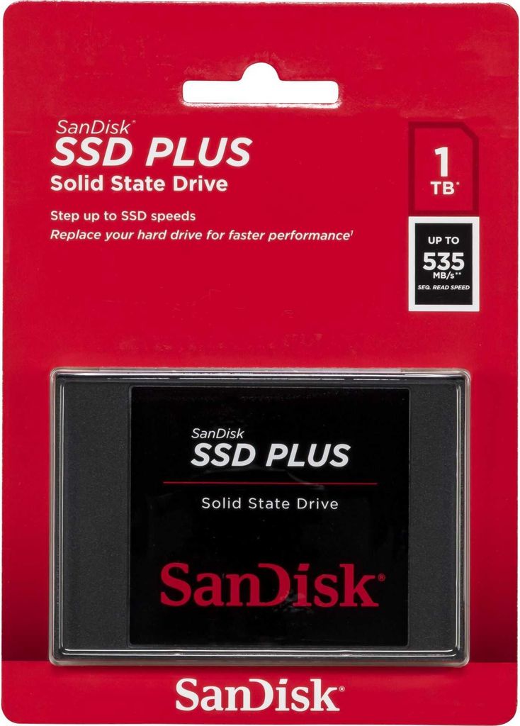 SanDisk SSD Plus             1TB Read 535 MB/s    Produktbild 