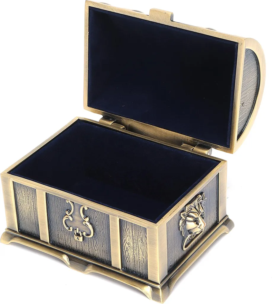 Boîte à Bijoux Rectangle Vintage en Métal - Modèle Classique Collection