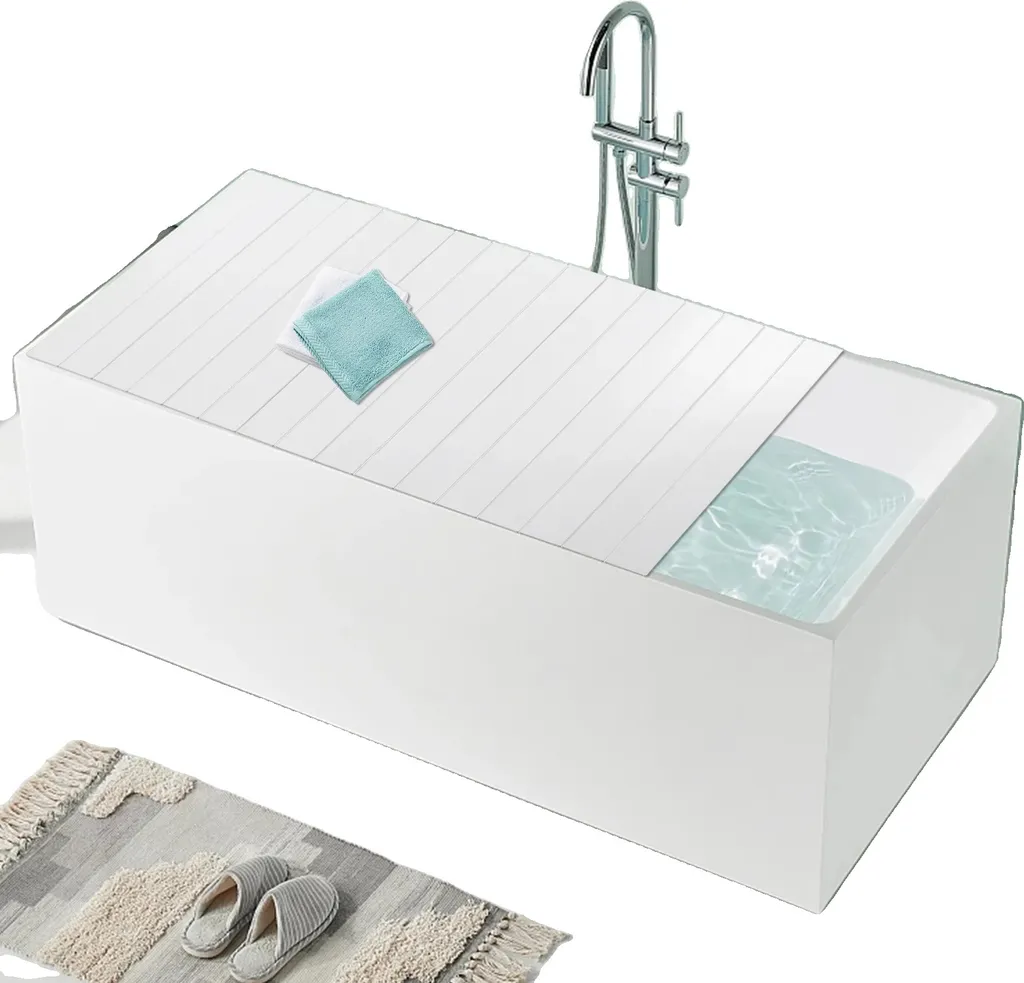 Protection baignoire étanche en PVC blanc à haute capacité de charge