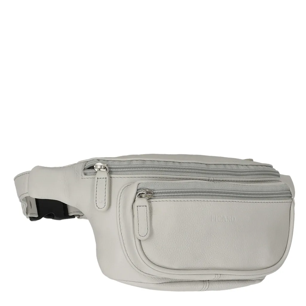 Sac banane Picard Luis Shark blanc en cuir de vachette haut de gamme - 6
