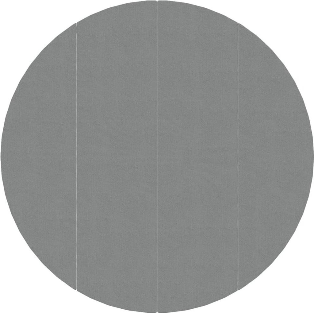 A circular gray surface divided into four vertical sections by thin white lines.