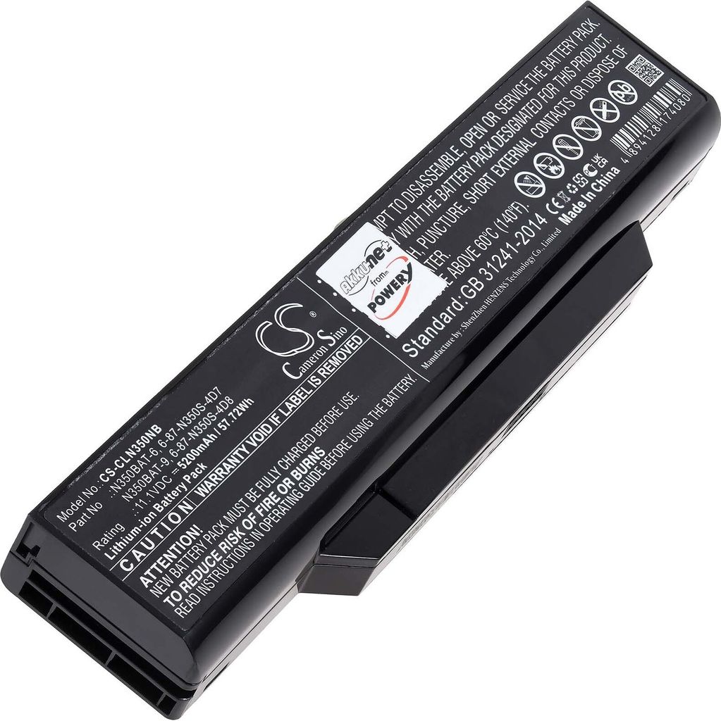 Akku für Clevo N350DV Laptop