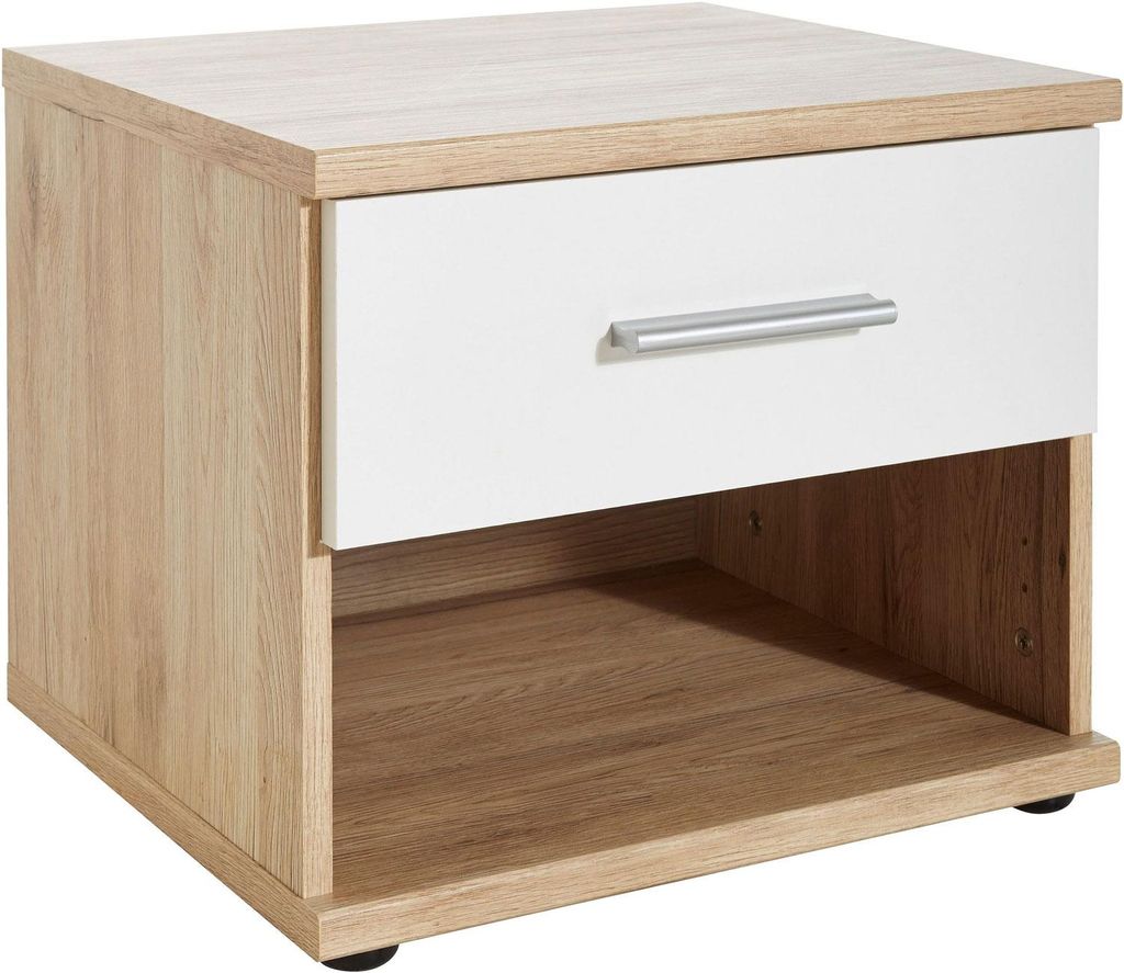 Nachtschrank Joker Nachttisch 46x40x38cm sanremo eiche weiß