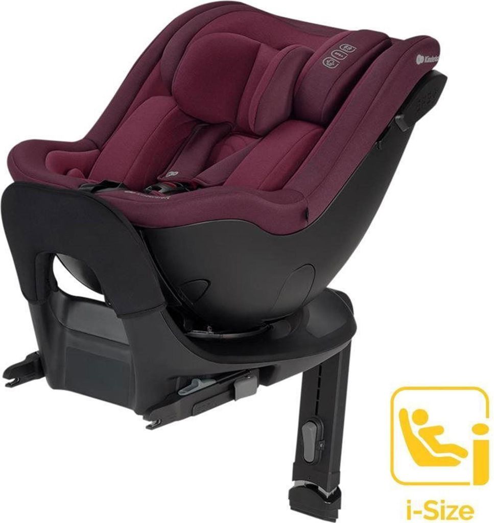 Kinderkraft I-GUARD i-Size - Autositz 40-105 cm - R129 Norm - 360° - H-GUARD SYSTEM - ISOFIX - Belüftete Schale - Verstellbare Kopfstütze - Rot