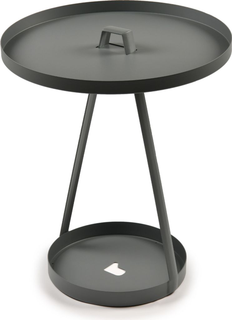 Extreme Lounging - b-table - Beistelltisch mit Tablett - innen und außen - handgefertigt - 60x50x50cm