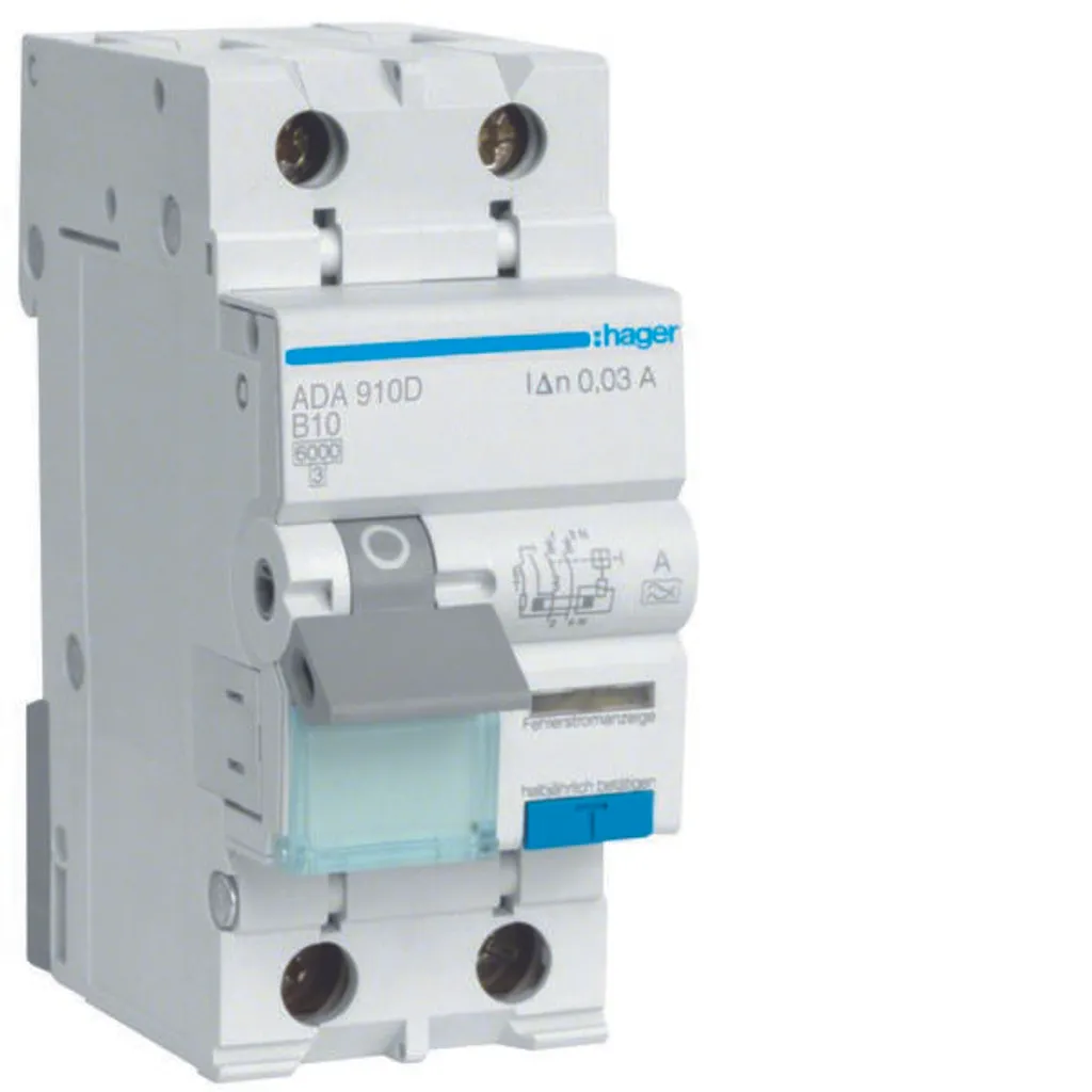 Disjoncteur RCBO 10A 30mA Type A 6kA avec Protection Phase et Neutre