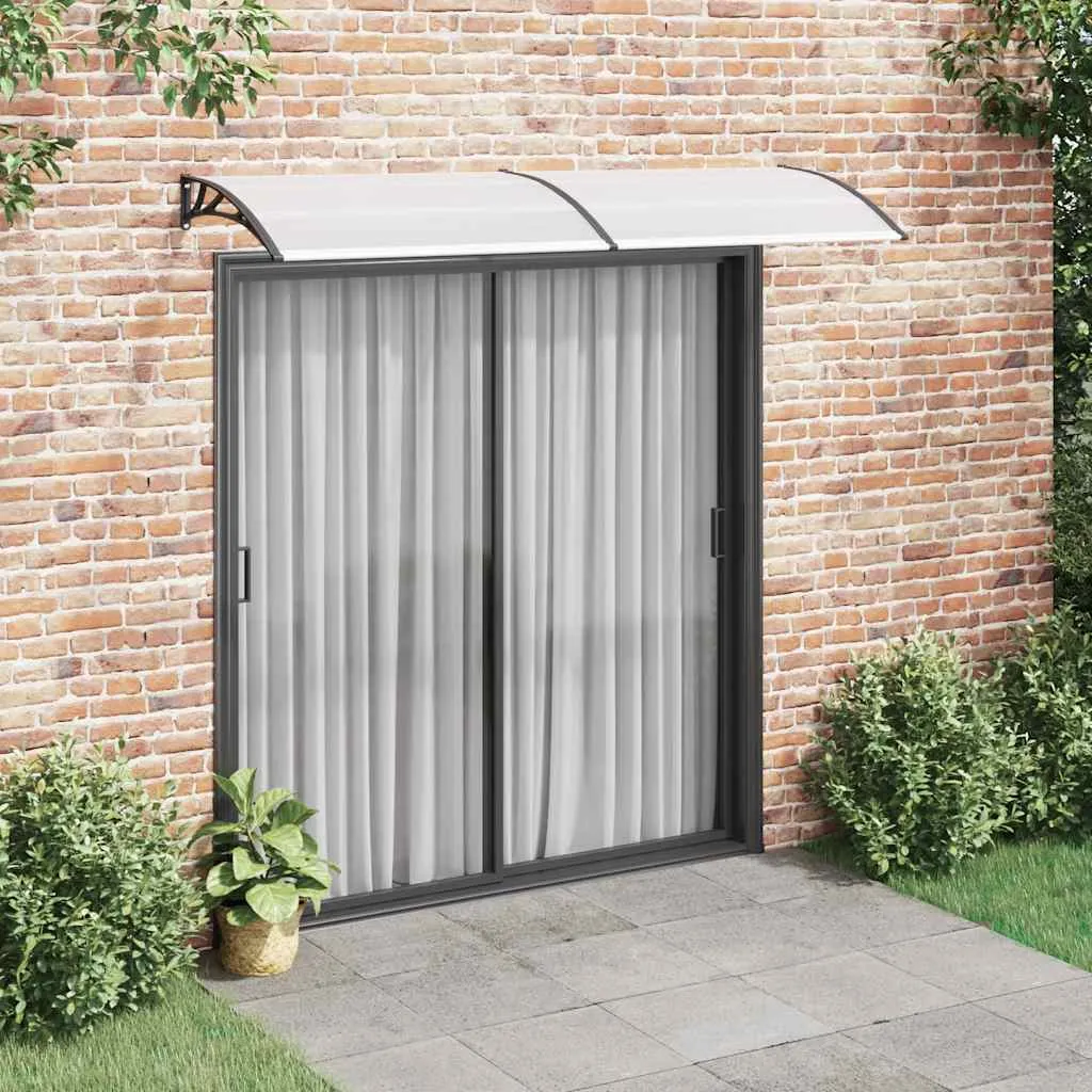 Maison Exclusive - Tettoia per porta nera e trasparente 240x75 cm PC