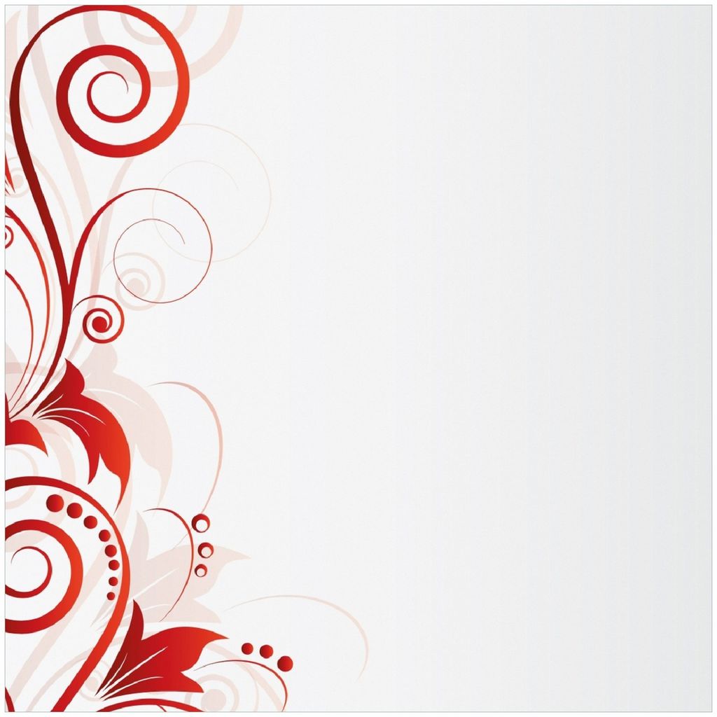 Wallario Memoboard Magnettafel aus Glas, Größe 50 x 50 cm, Motiv Abstrakte rote Blumenschnörkel