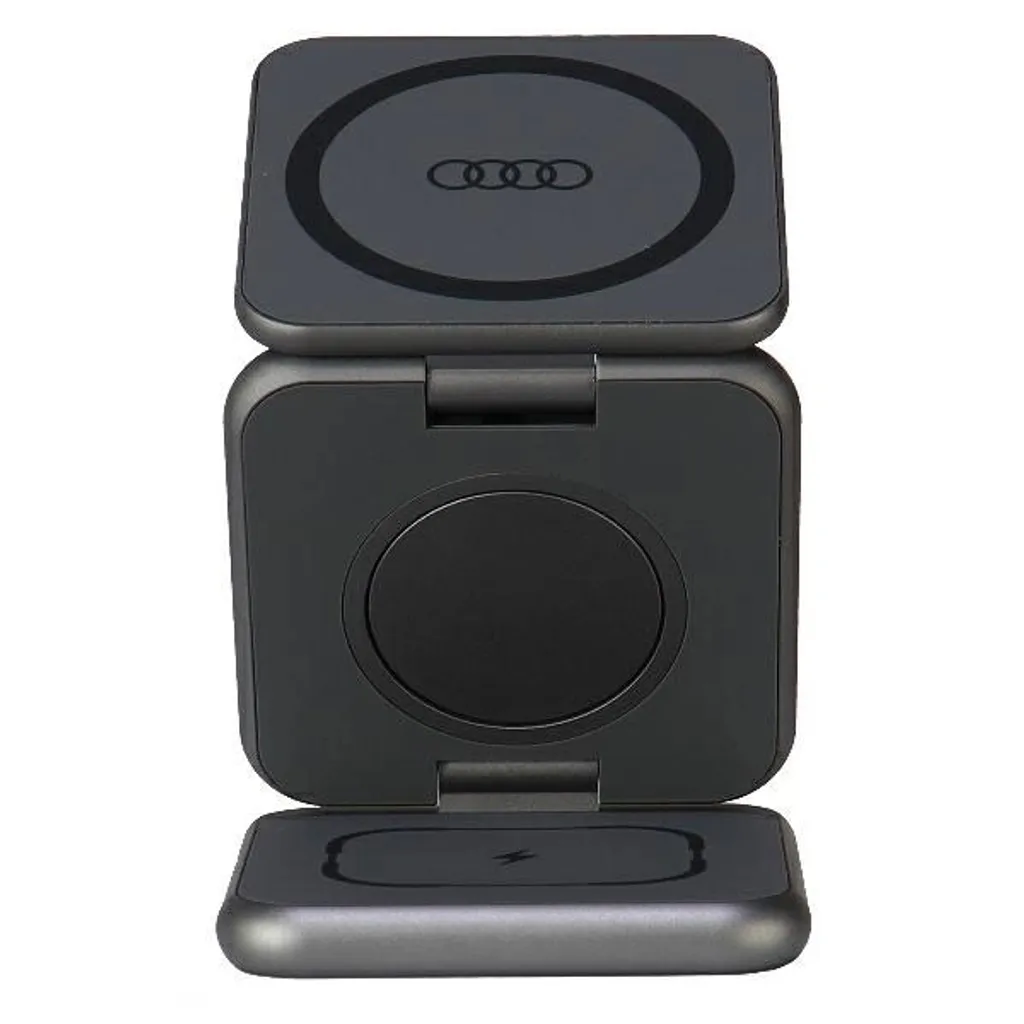 Fini les Câbles : Chargeur Audi 3-en-1 Induction Pliable Gris Universel