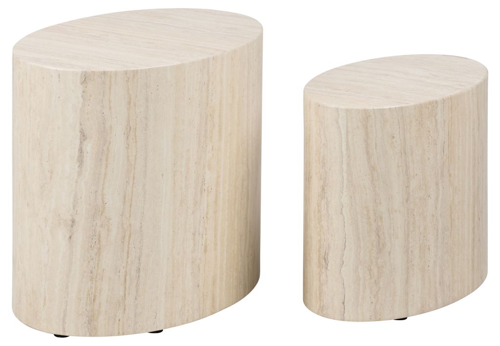 Mice table basse lot de 2 pièces beige. Image du produit 