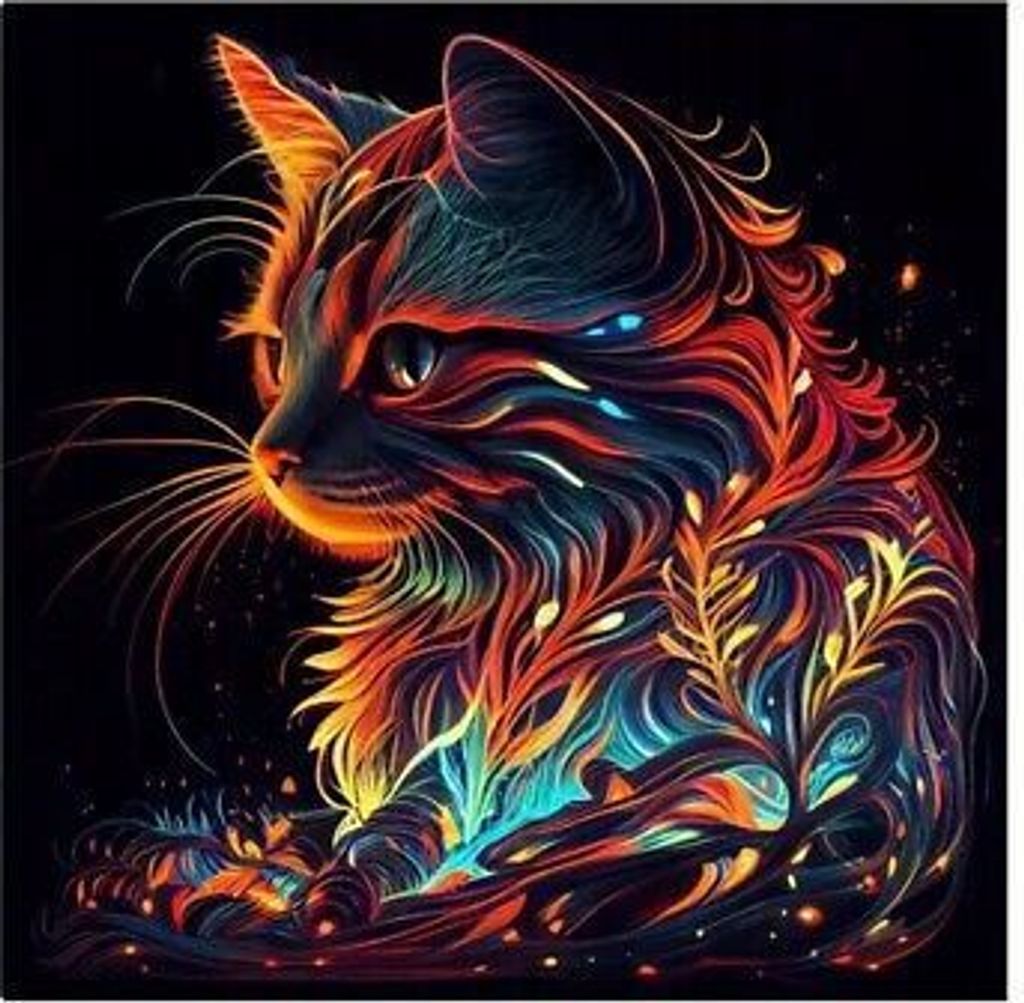 NORIMPEX Diamond kleiner Ofen Kü nstliche Katze 30x40cm