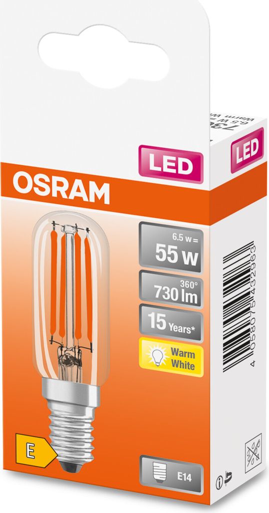 The image shows the packaging of an OSRAM LED light bulb.