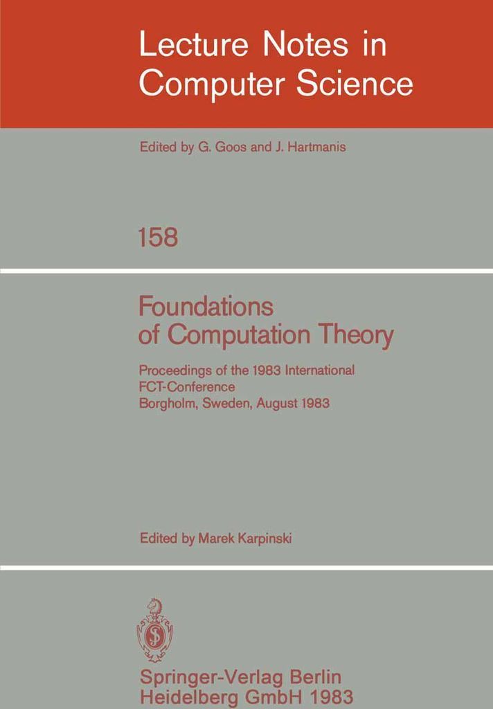 Foundations of Computation Theory