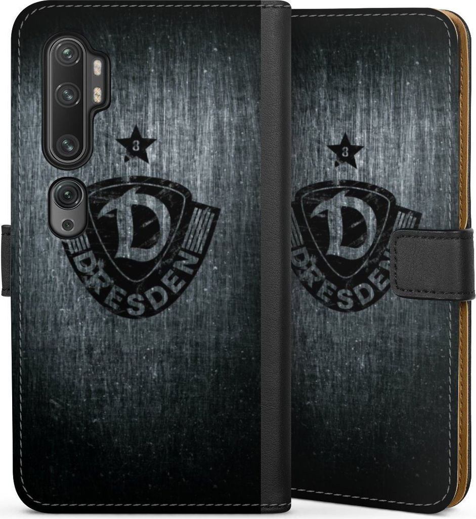 DeinDesign Klapphülle für Xiaomi Mi Note 10 Handytasche Lederhülle Tasche Offizielles Lizenzprodukt SG Dynamo Dresden Vintage
