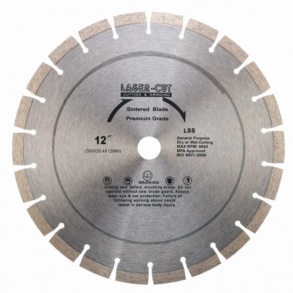 Disque diamanté 300mm anti-vibration pour coupes nettes sans éclat