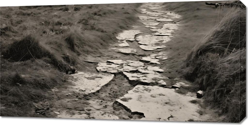 Bild 100x50cm Weg der Erinnerung zwischen den Dünen
