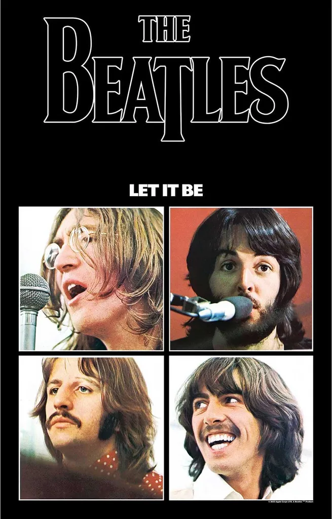 Affiche Tissu Beatles Let It Be RO9093 - Impression Textile Multicolore
