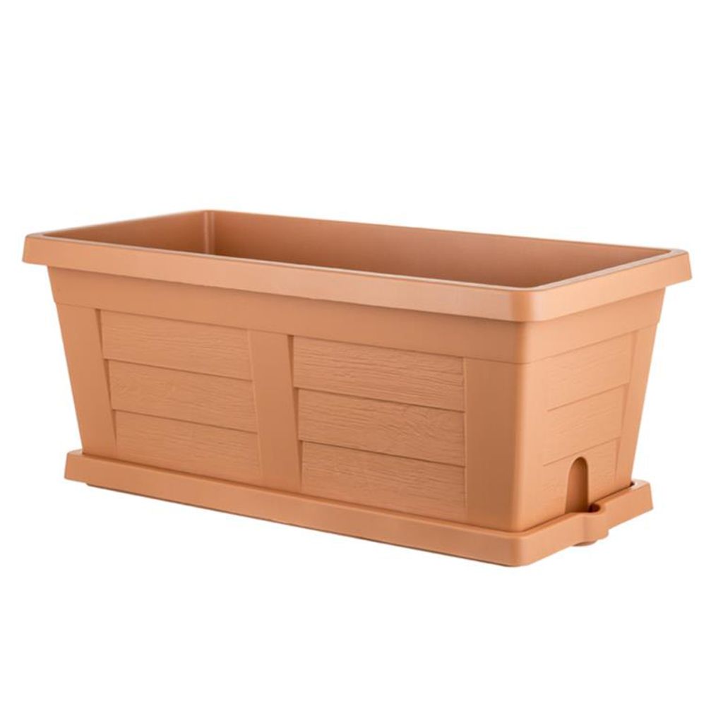 BAMA Set truhlík s podmiskou Legno 60cm, terracotta Obrázok produktu 