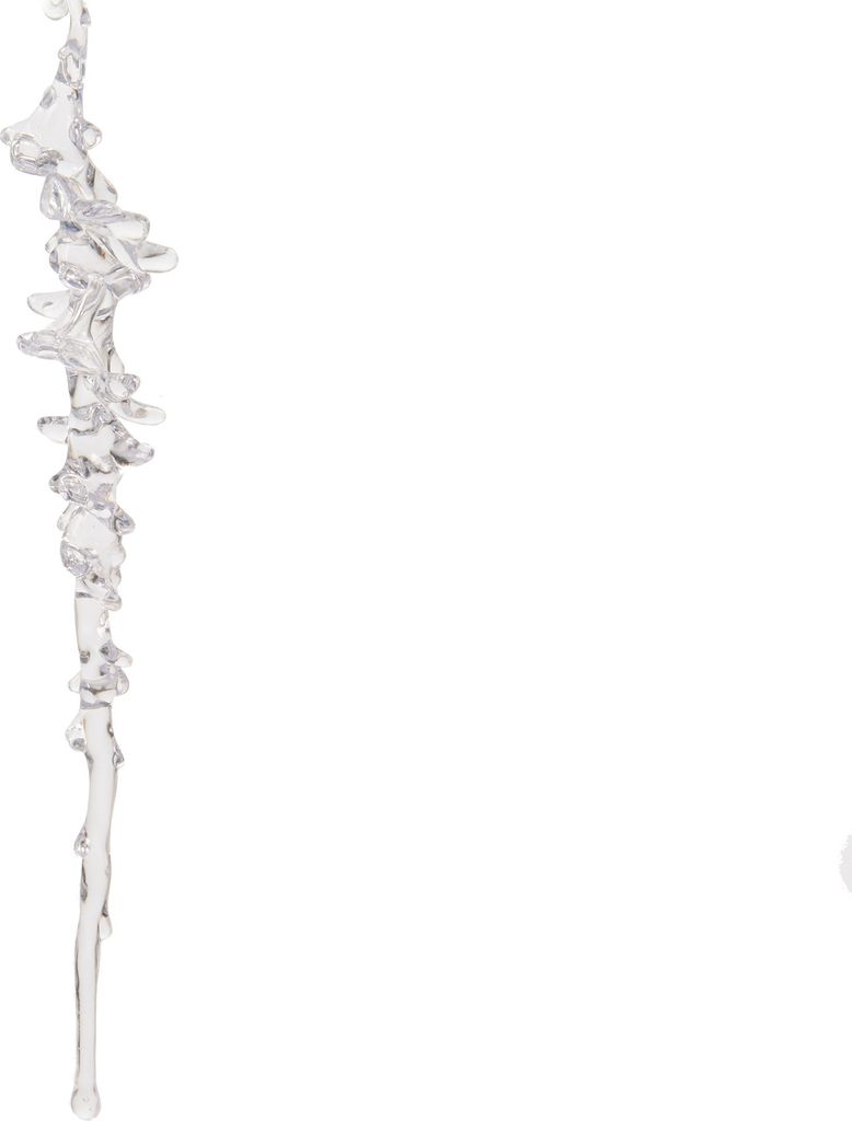Christbaumschmuck Eiszapfen Figur 25cm Kunststoff Klar Transparent