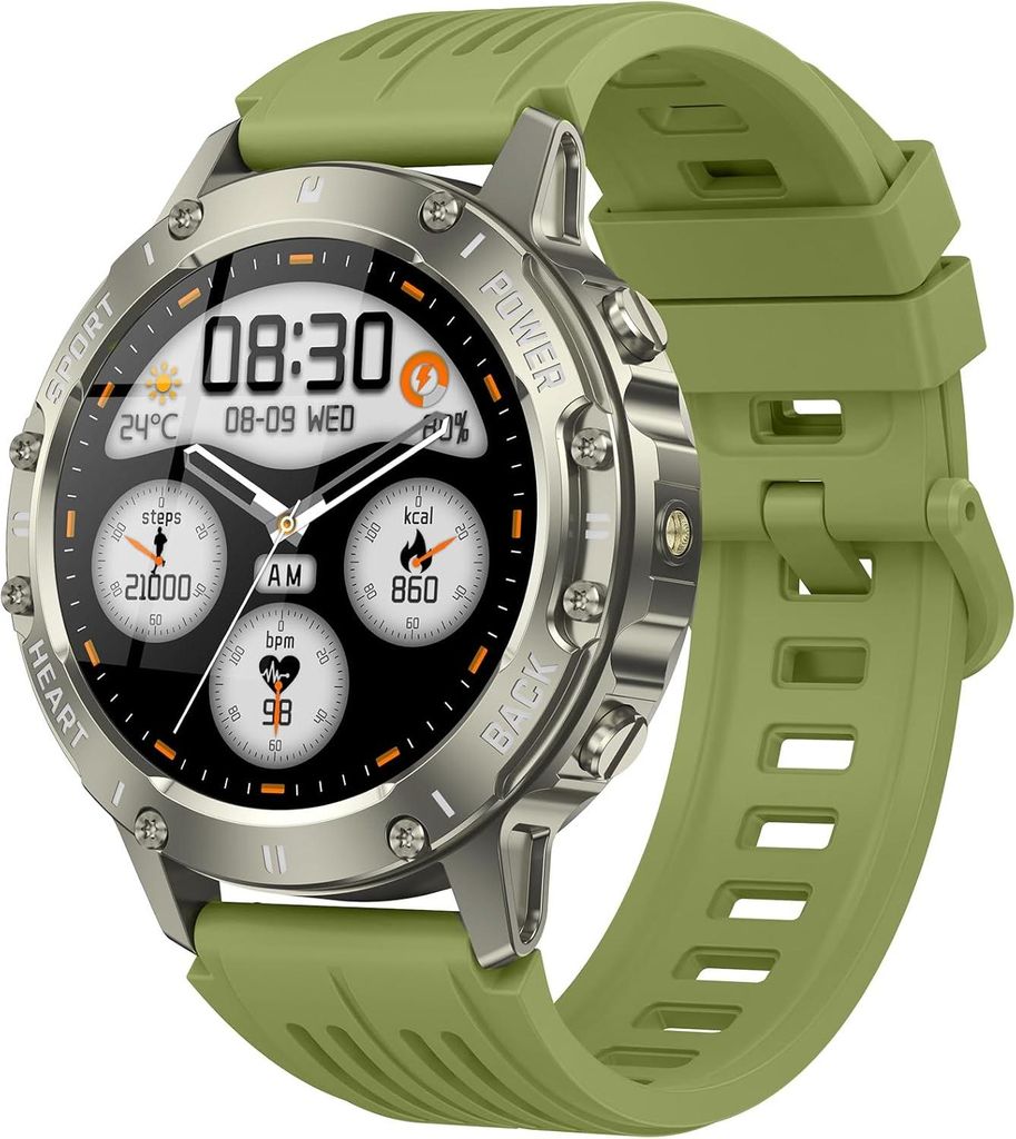 TIMU Smart Watch S81 mit 1.39 Inch HD Display Bluetooth 5.3 Herren Smartwatch Fitness Uhr mit 114 Sportmodi Herzfrequenz Schlafmonitor wasserdicht