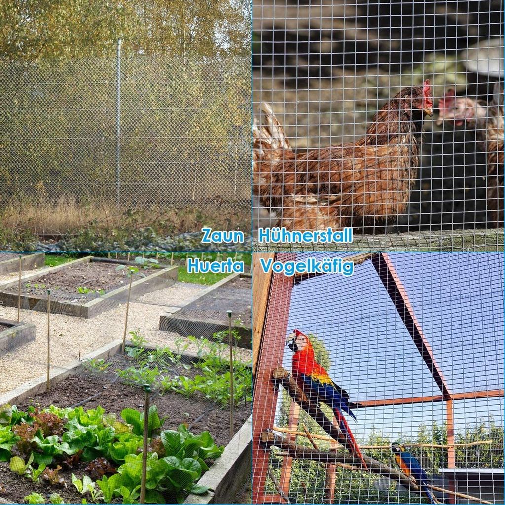 COSTWAY 7x7mm Aviary Wire Mesh 23 Gauge Metal