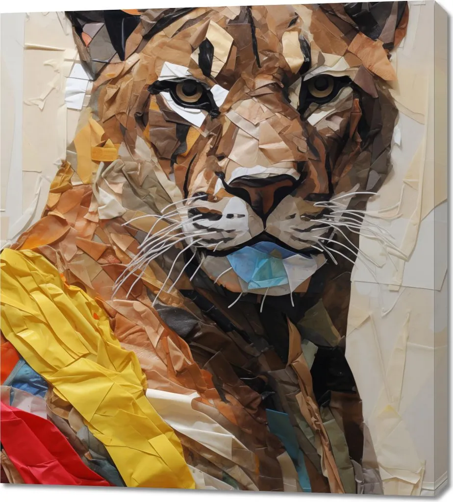 Quadro Tigre di Carta 90x100 cm | Stampa Artistica Moderna Online