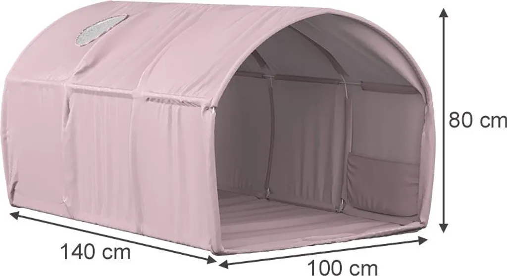 Tente tunnel de jeu intérieure rose pour cabane d'enfant Kubby - 3