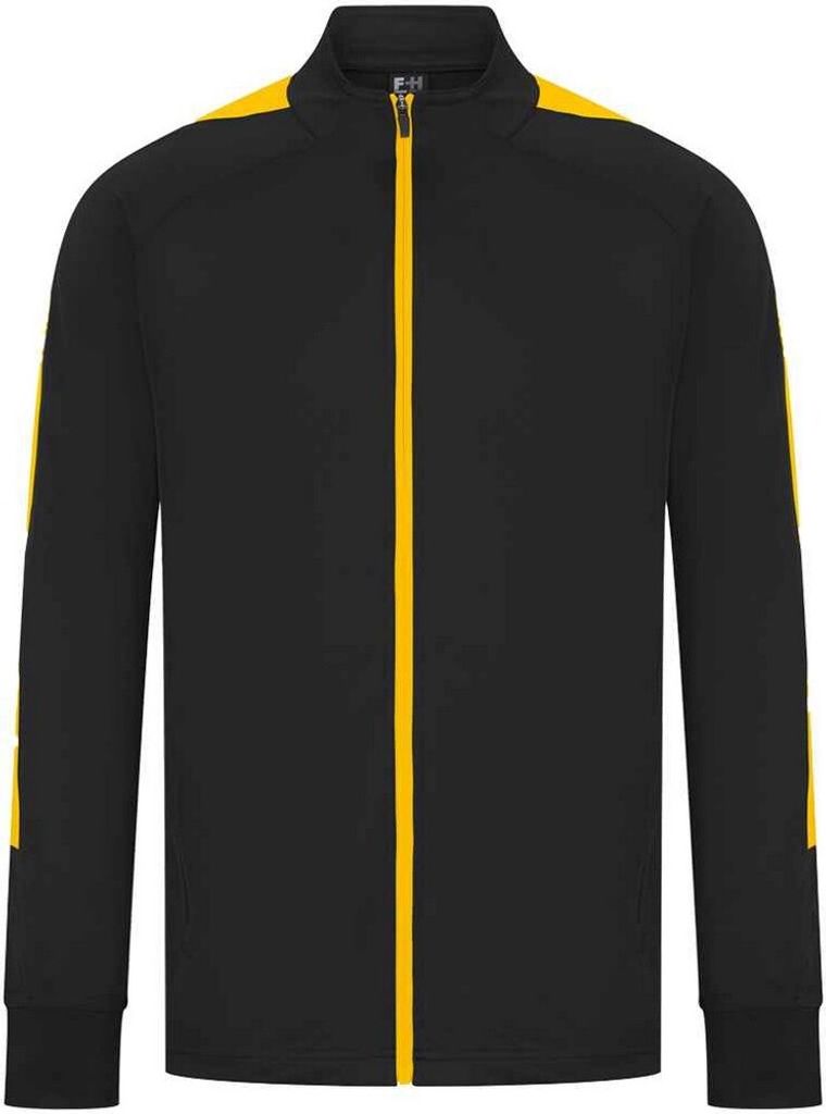 Finden & Hales Herren Strick Trainingsanzug Top PC3082 (5XL) (Schwarz/Gold)