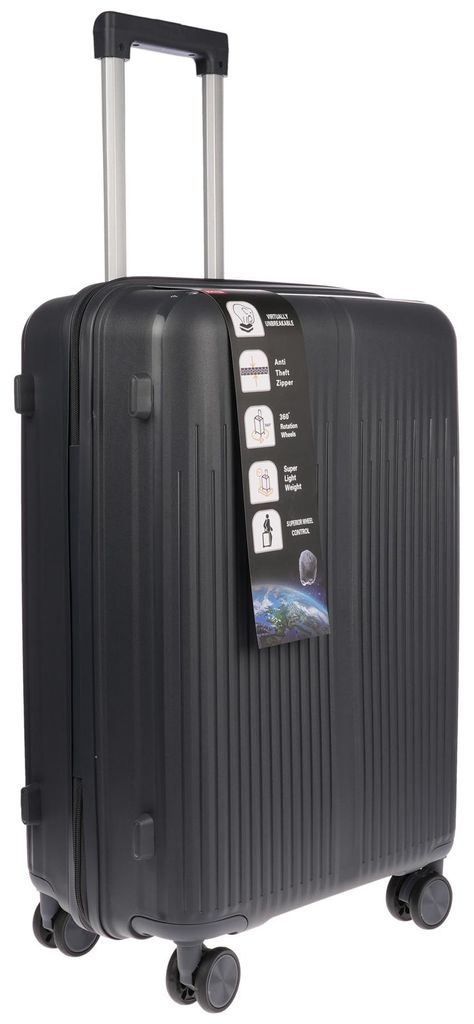 Großer L Koffer Herren Damen Volumen 70 Liter Reisekoffer Hartschalenkoffer Reisen Zahlenschloss Grau