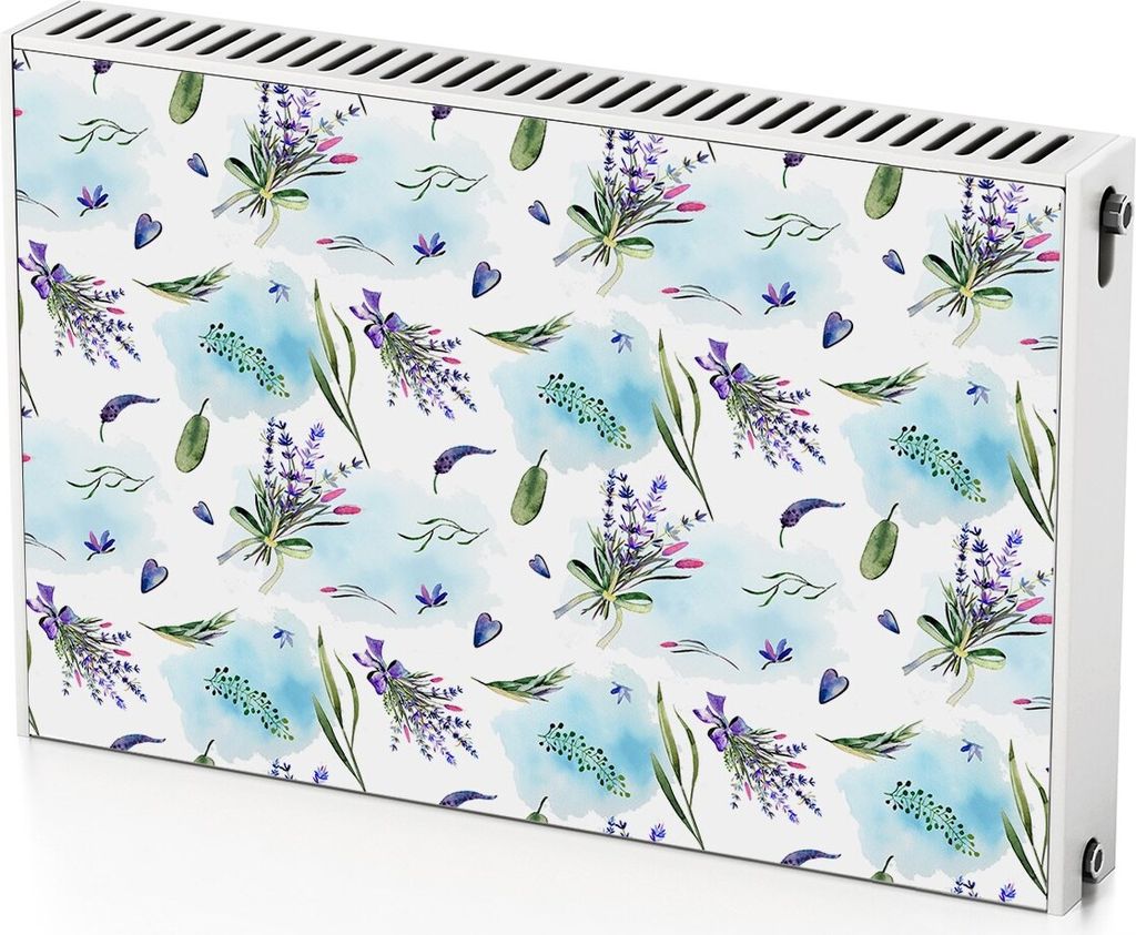 Lavendel – Magnetische Heizkörperabdeckung – 90x60 cm – Magnet Heizkörperabdeckung – 3D Würfel – Heizkörperverkleidung – Magnetisch...