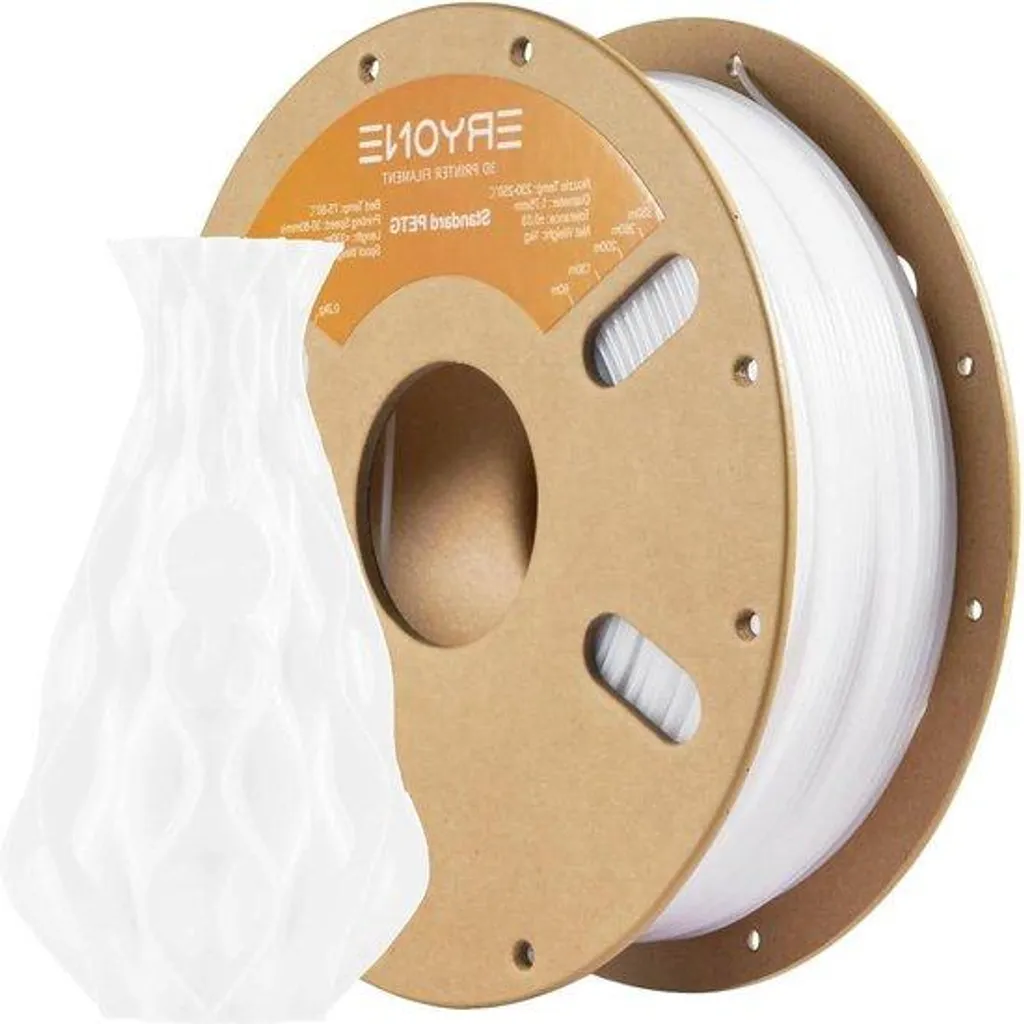 Filament PETG blanc haute qualité 1.75mm - 1kg de précision pour vos projets