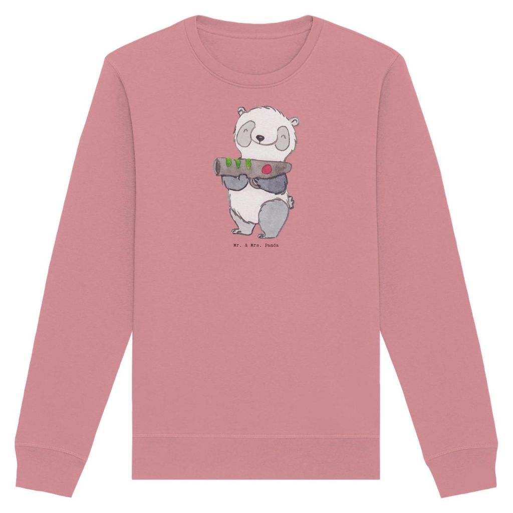 Mr. & Mrs. Panda Baumwoll Sweatshirt Panda LaserTag Größe XL - Canyon Pink - Geschenk, Pullover, Lasergame Zentrum, Bio, Pulli, Sweater