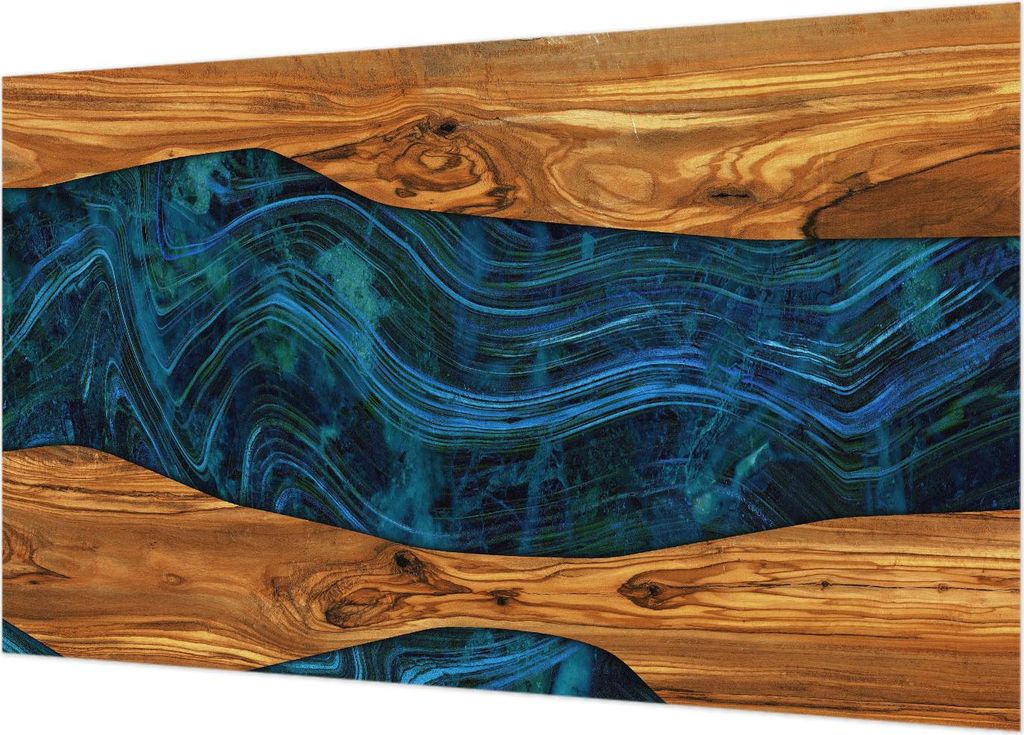 Fototapete - Wandbilder für Wohnzimmer - 416x254 - Dekorative Wandfolie - Modernes Design für Wanddekoration - Tapeten für Innenräume - Blaues ...