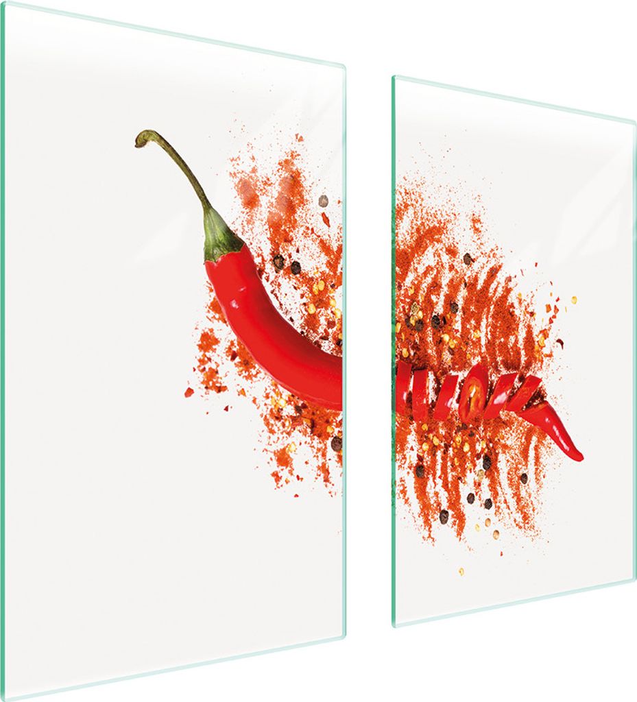 Glasschutzplatte Für Herd 75X52 Chilli