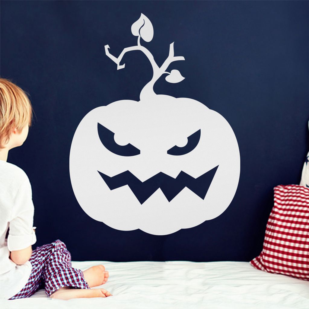 KIWISTAR Böser Kürbis - Aggresiv Gemein Gruselig Halloween Wandtattoo in 6 Größen - Wandaufkleber Wall Sticker - Dekoration, Küche, Wohnzimmer...
