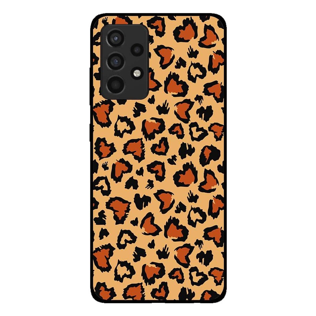 Smartphonica Handyhülle für Samsung Galaxy A52 5G mit Tiger-Print - Panther Print Back Cover - Braun