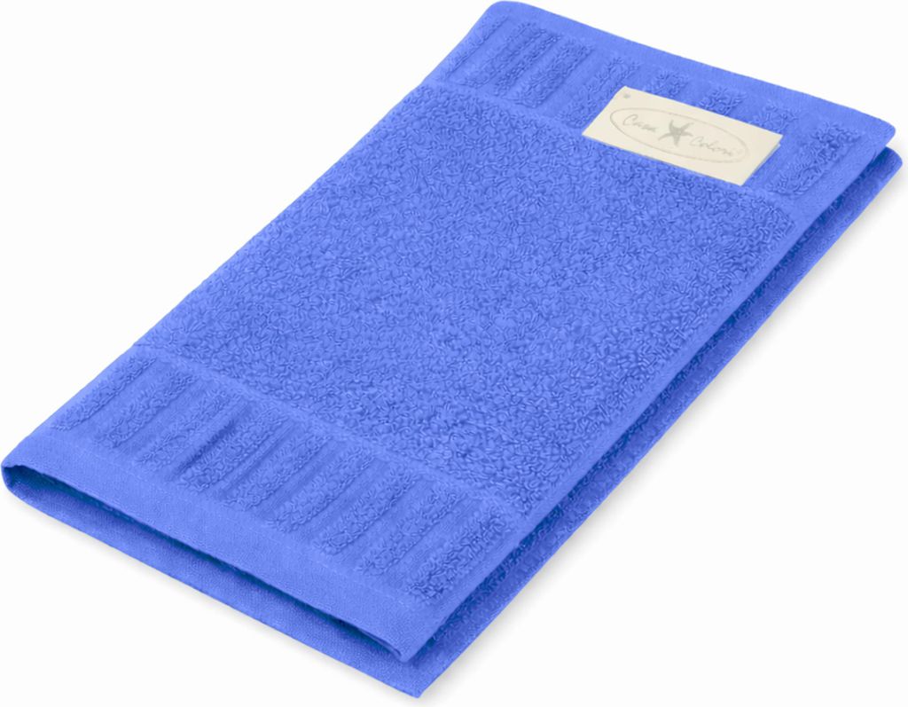 Casa Colori Frottier Seiftuch 30x30cm 30 x 30 cm mittelblau Hohe Farbbrillanz, Einfache Pflege