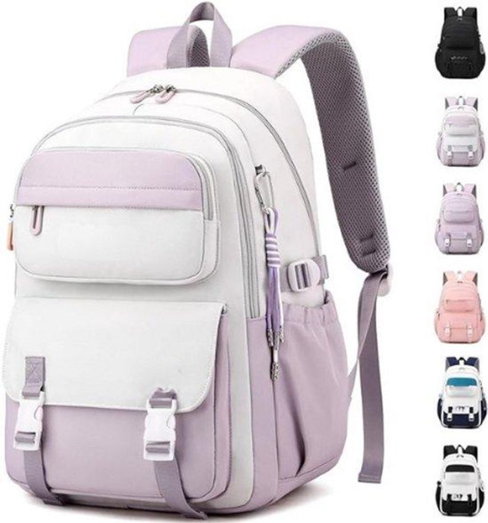 Lichtgewicht Schultasche Für Mädchen Und Jungen – Wasserfeste – Geeignet Für Grundschule Und Gymnasium – Weiss
