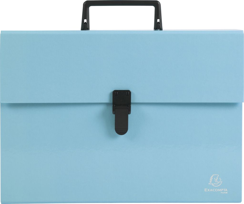 Exacompta 4x Fächermappe mit Griff, 18 Fächer, Aquarel - Pastellblau - 56762E