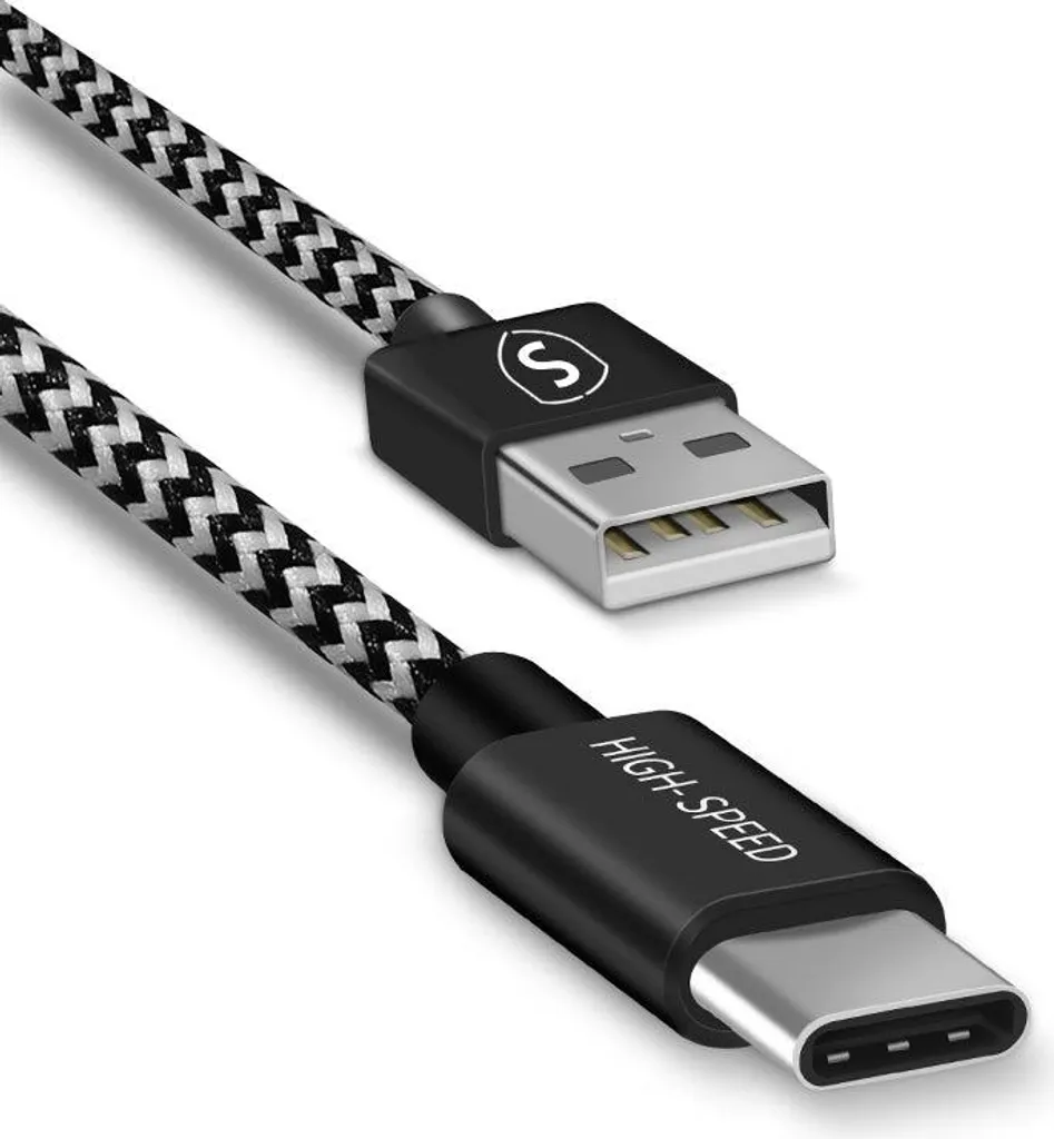 Cavo Design Skin USB-C 2m | Accessorio Smartphone Nero/Bianco