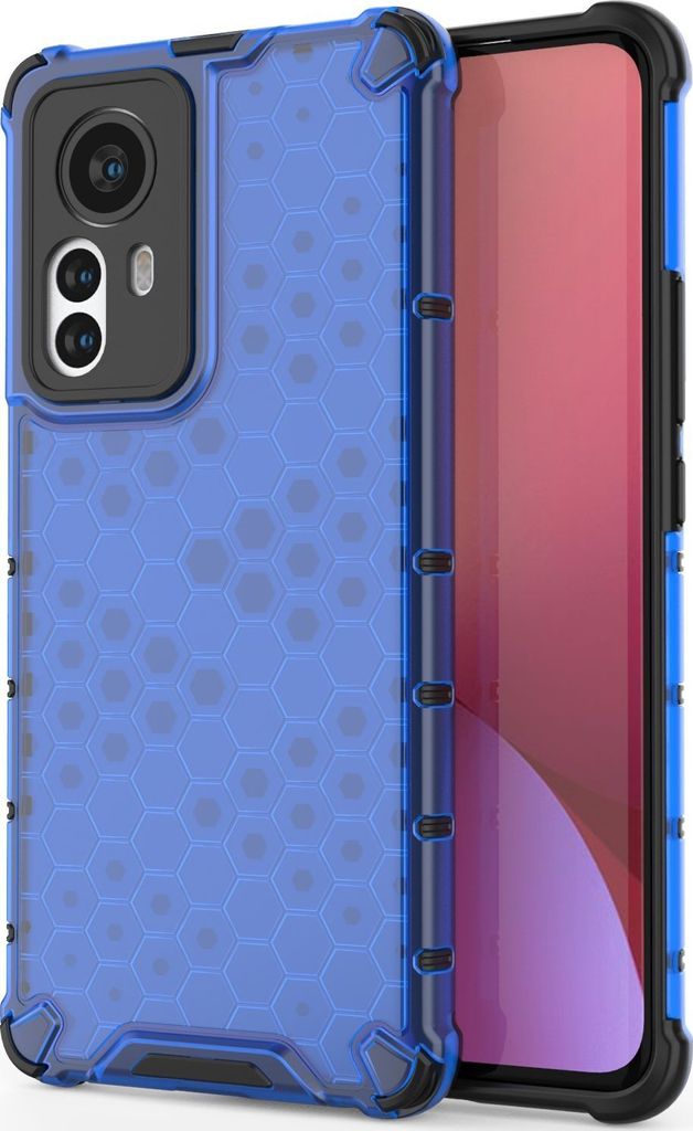 Mobigear Honeycomb Xiaomi 12 Pro Hülle Hardcase Backcover Stoßfest - Blau