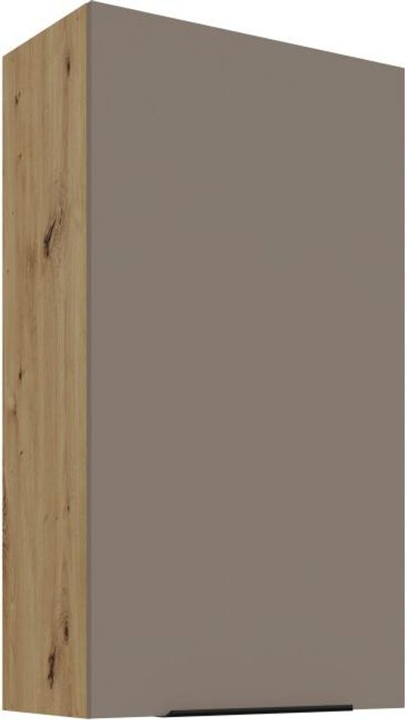 LUNARA Küchenoberschrank – Breite 60 cm, Dunkelbeige/Eiche