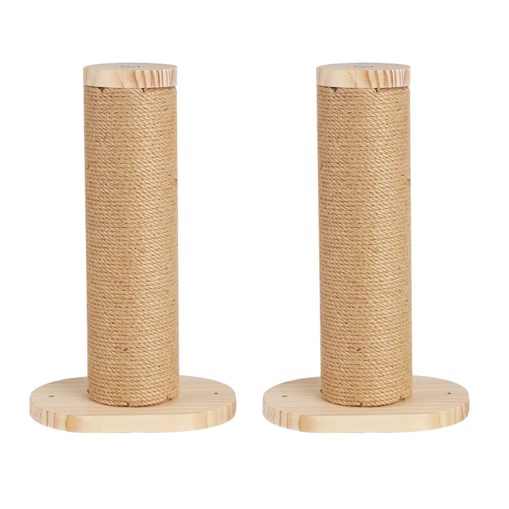 Arbre à chat mural anti-encombrement avec marches sisal et hamac en bois