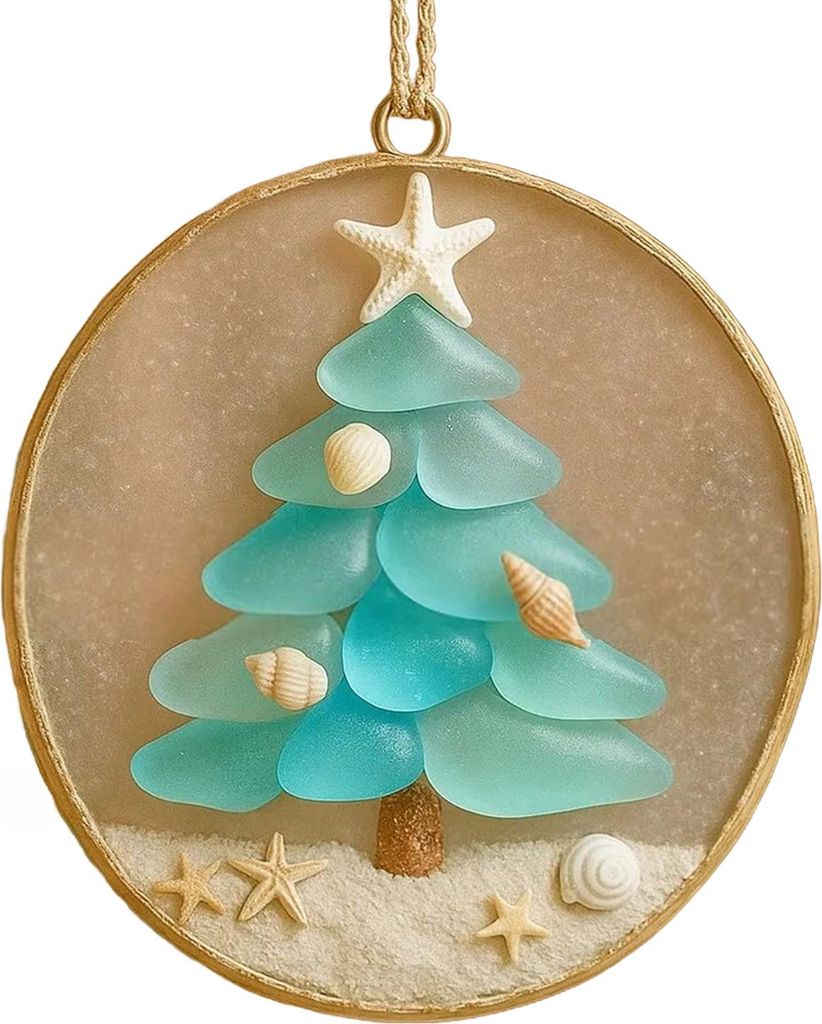 Weihnachtsbaumschmuck, doppelseitig, Acryl, zum Aufhängen, Dekoration für den Weihnachtsbaum, Zuhause, Party, Geschenkanhänger, Feiertagsdekorat...