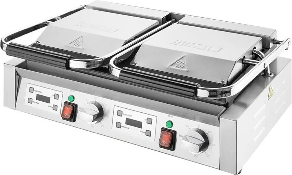 Buffalo Double Contact Grill Plaques Côtelées L519 Performance Pro