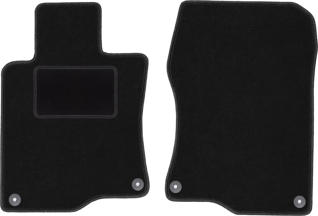 Wielganizator tappetini auto velours anteriori adatto per Honda Accord VIII (2008-2015, berlina, station wagon, tourer) neri, set 2 pz, con fissaggi
