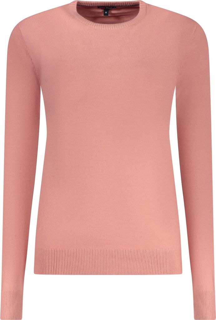 Rosa Damenpullover mit Rundhals und Logo - Norwegen 1963 Design