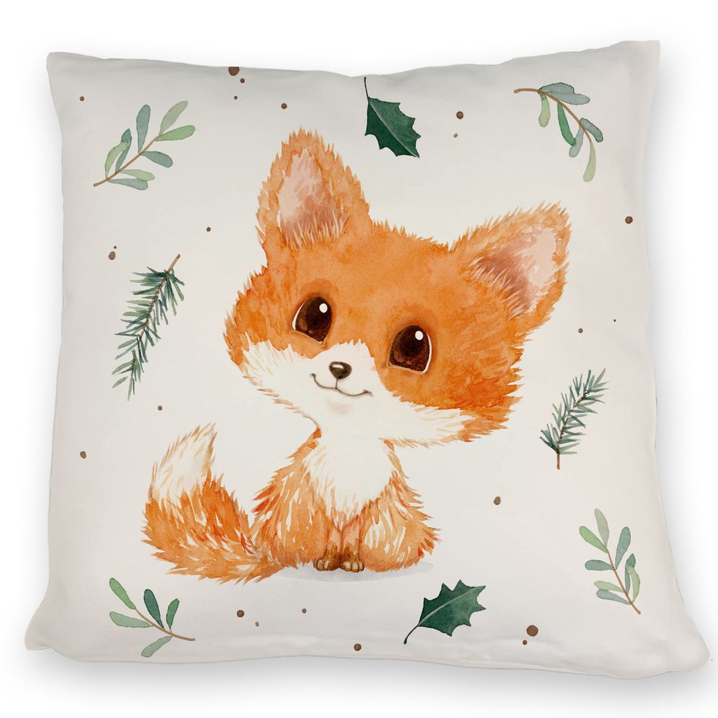 Baby Fuchs im Aquarell-Stil Kissen